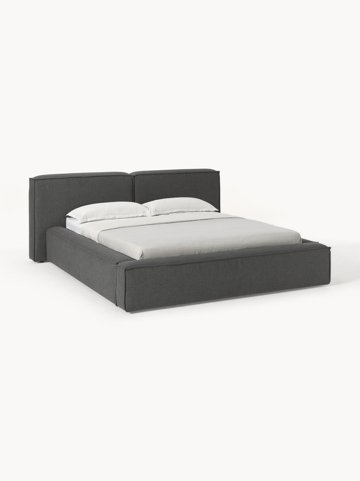 Warehamy Lennon Bed, Upholstered, with Storage