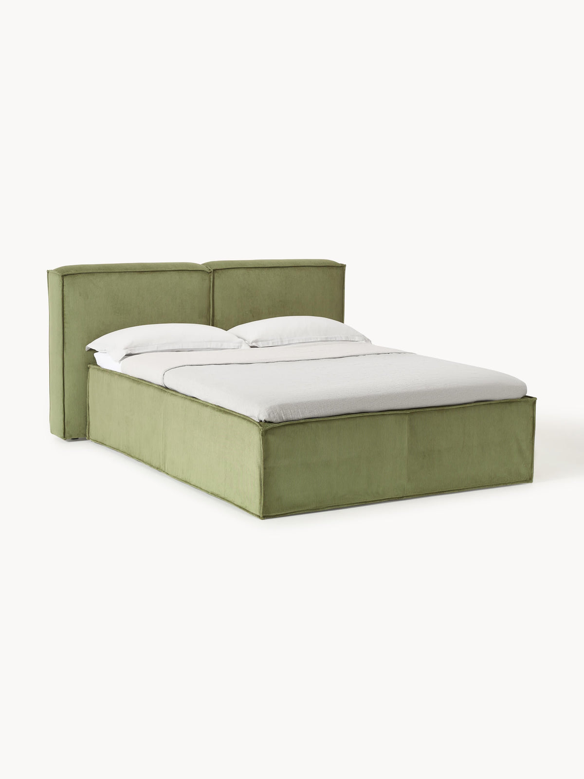 Warehamy Lennon Box Spring Corduroy Bed