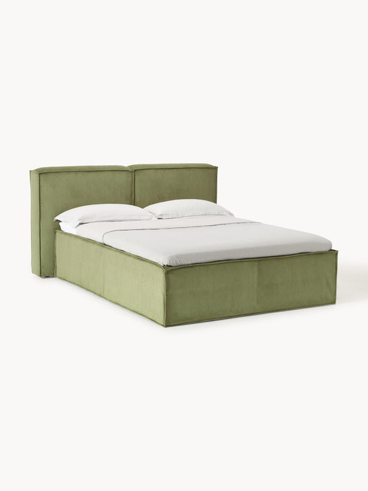 Warehamy Lennon Box Spring Corduroy Bed