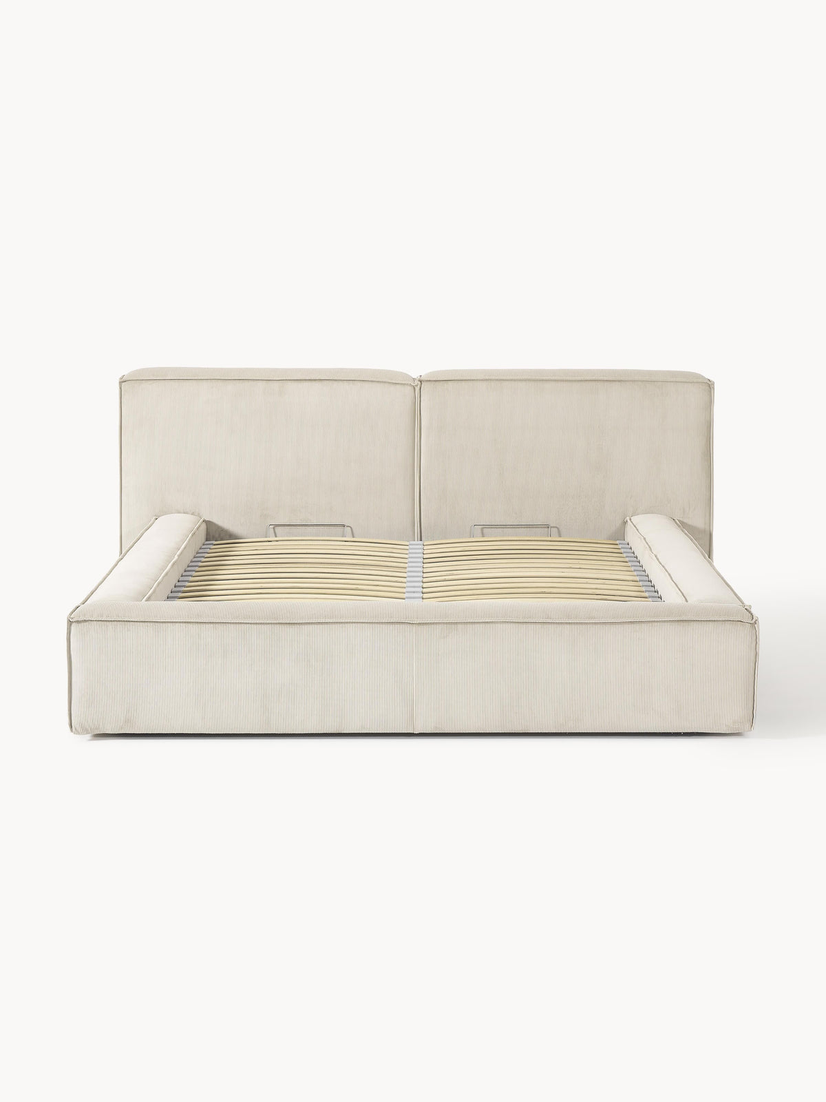 Warehamy Lennon Corduroy Bed with Storage, Upholstered