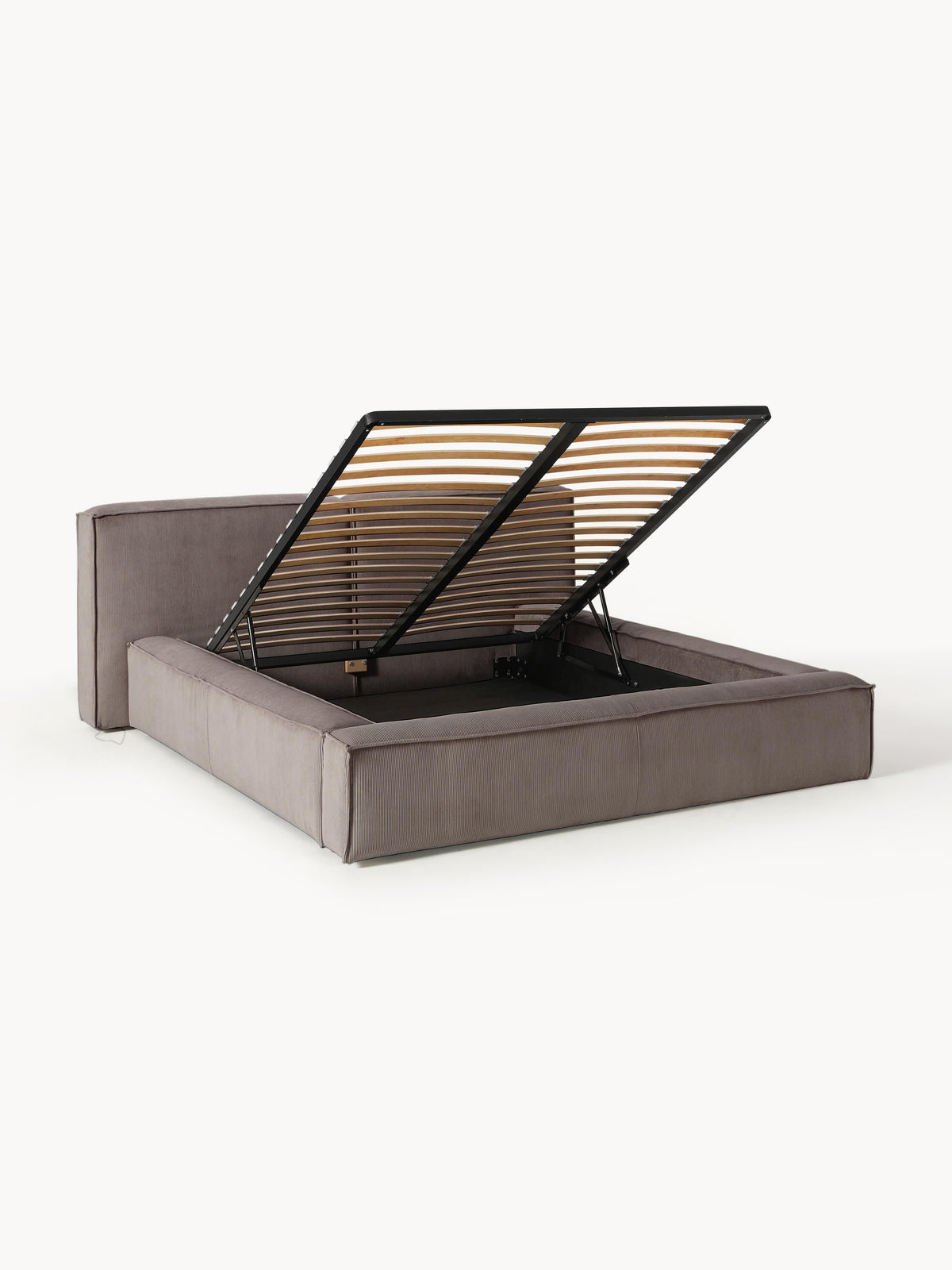 Warehamy Lennon Corduroy Bed with Storage, Upholstered