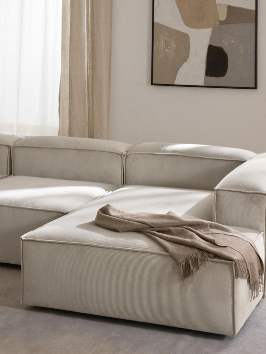 Warehamy Lennon Corner Ottoman Module in Corduroy