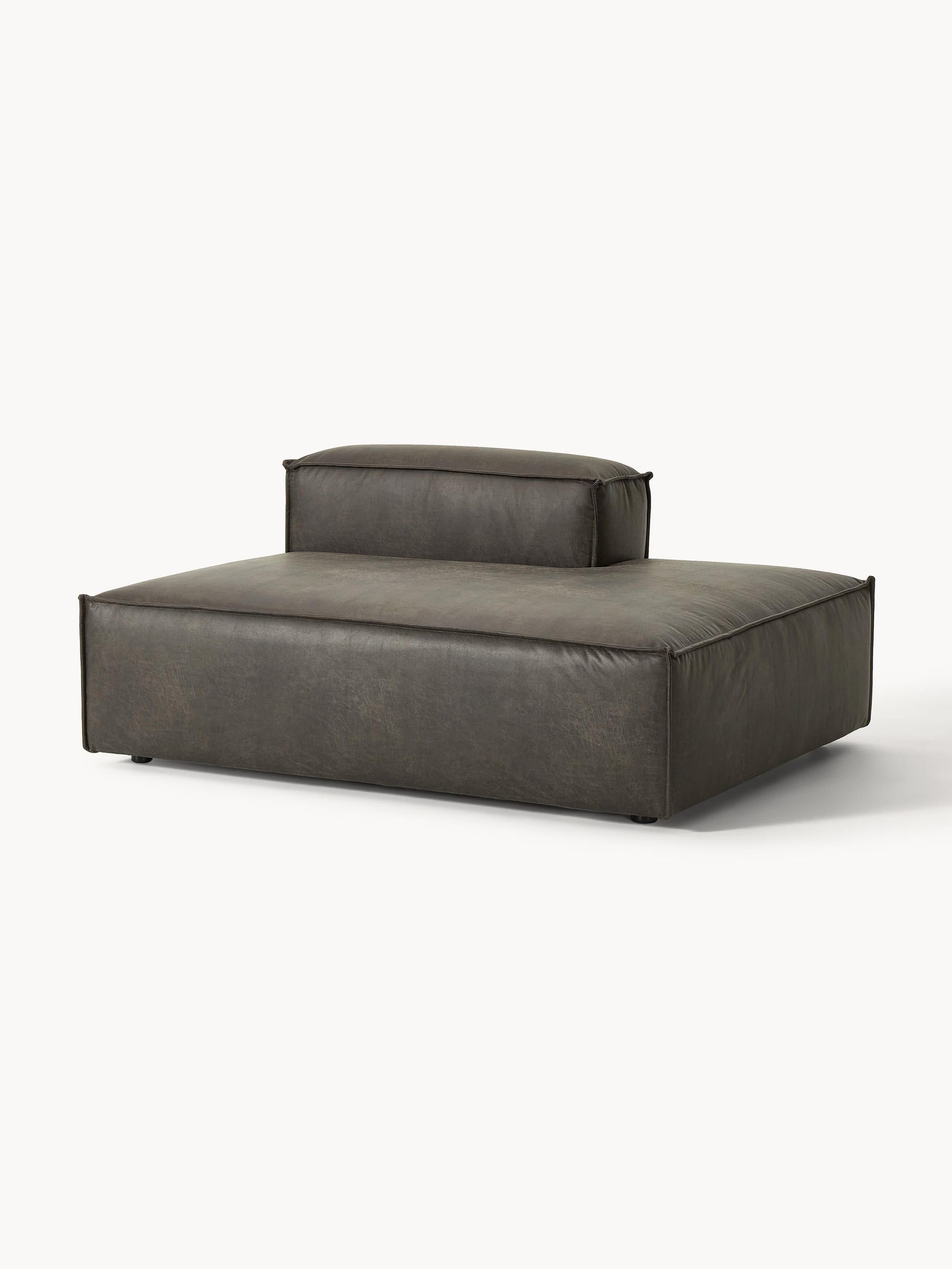 Warehamy Lennon Leather Ottoman Section