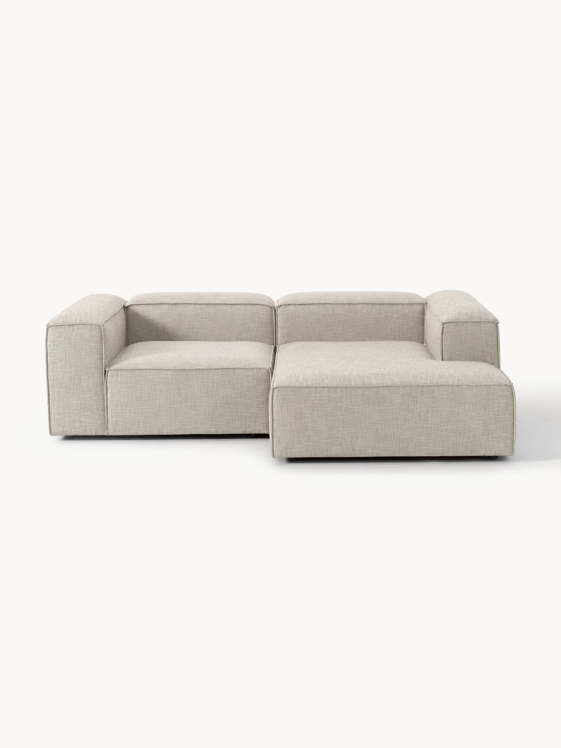 Warehamy Lennon Linen Blend Corner Sofa (2-Seater), Modular