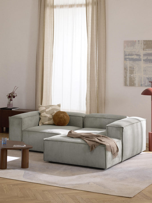 Warehamy Lennon Modular Corner Sofa, Corduroy, 2-Seater