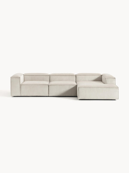 Warehamy Lennon Modular Corner Sofa, Corduroy, 4-Seater