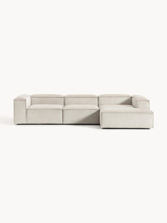 Warehamy Lennon Modular Corner Sofa, Corduroy, 4-Seater