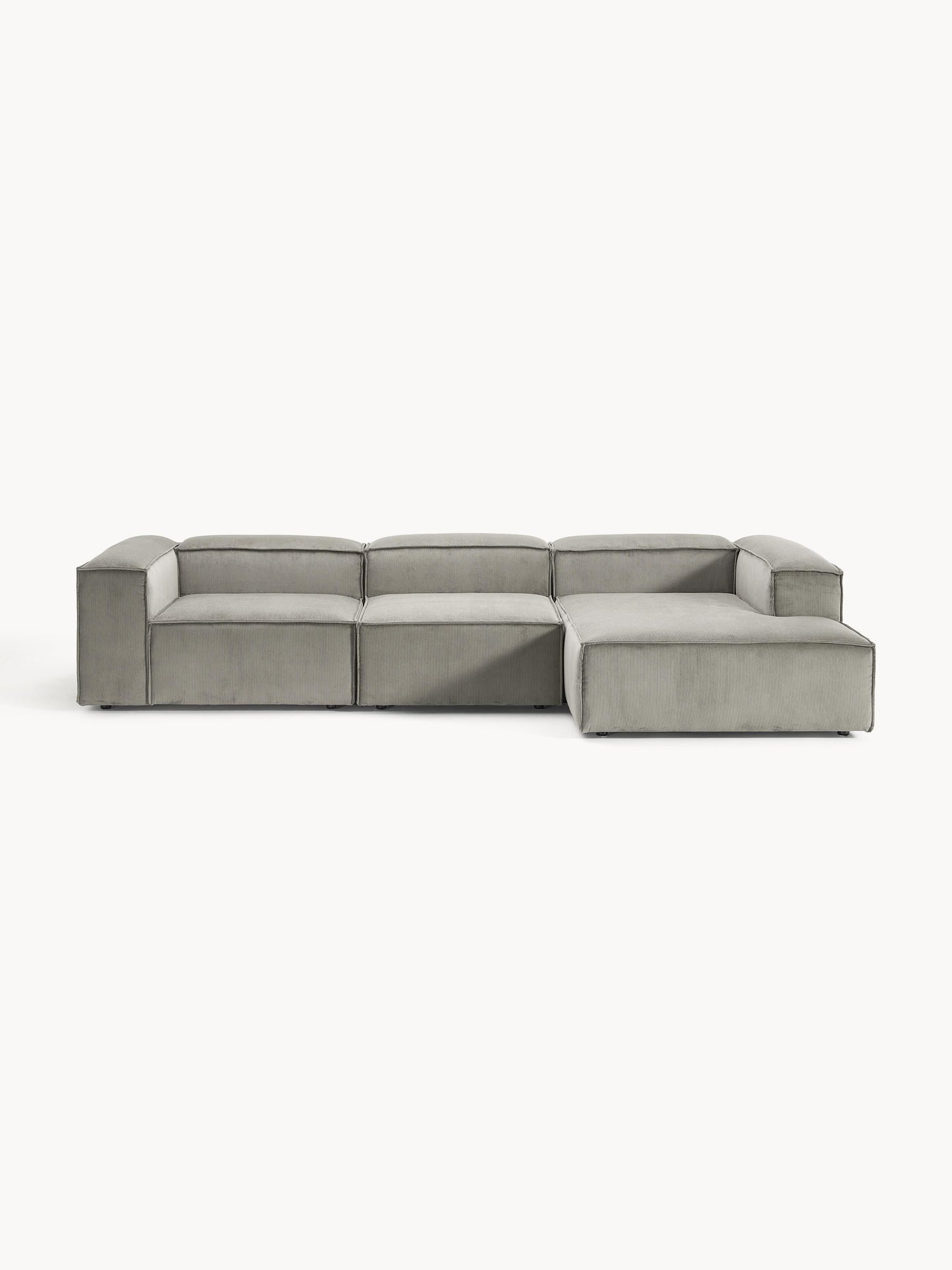 Warehamy Lennon Modular Corner Sofa, Corduroy, 4-Seater
