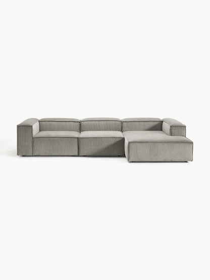 Warehamy Lennon Modular Corner Sofa, Corduroy, 4-Seater