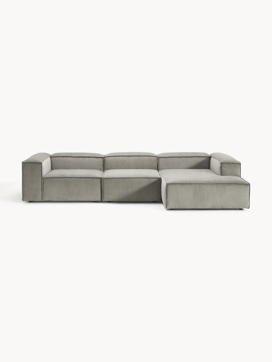 Warehamy Lennon Modular Corner Sofa, Corduroy, 4-Seater