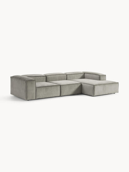 Warehamy Lennon Modular Corner Sofa, Corduroy, 4-Seater