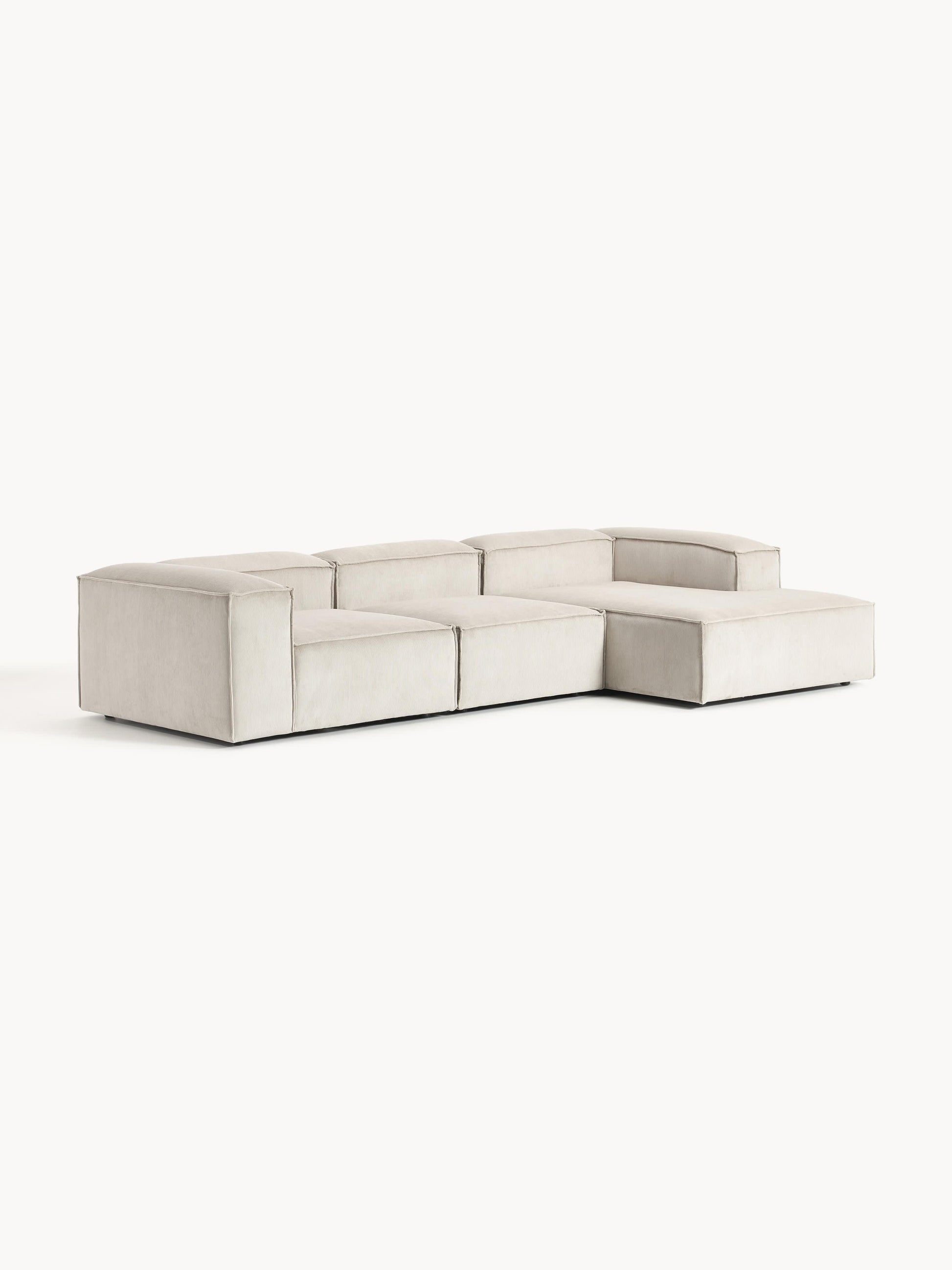 Warehamy Lennon Modular Corner Sofa, Corduroy, 4-Seater