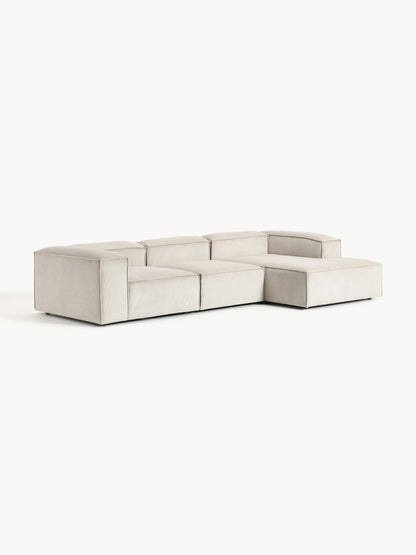 Warehamy Lennon Modular Corner Sofa, Corduroy, 4-Seater