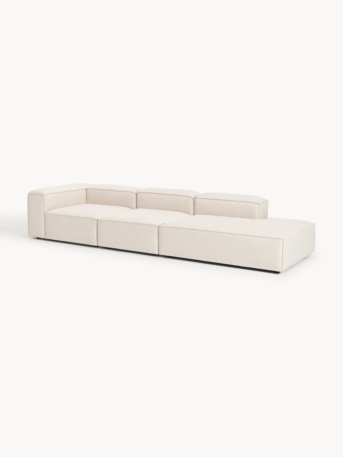 Warehamy Lennon Modular Linen Blend XL Ottoman