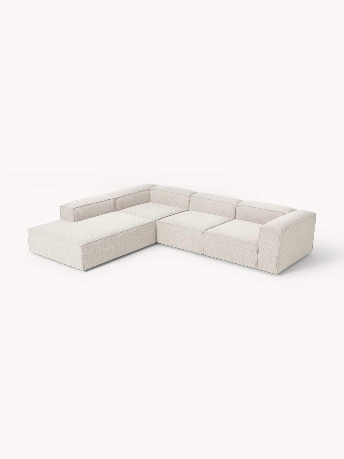 Warehamy Lennon Modular XL Corner Sofa, Bouclé, 4-Seater