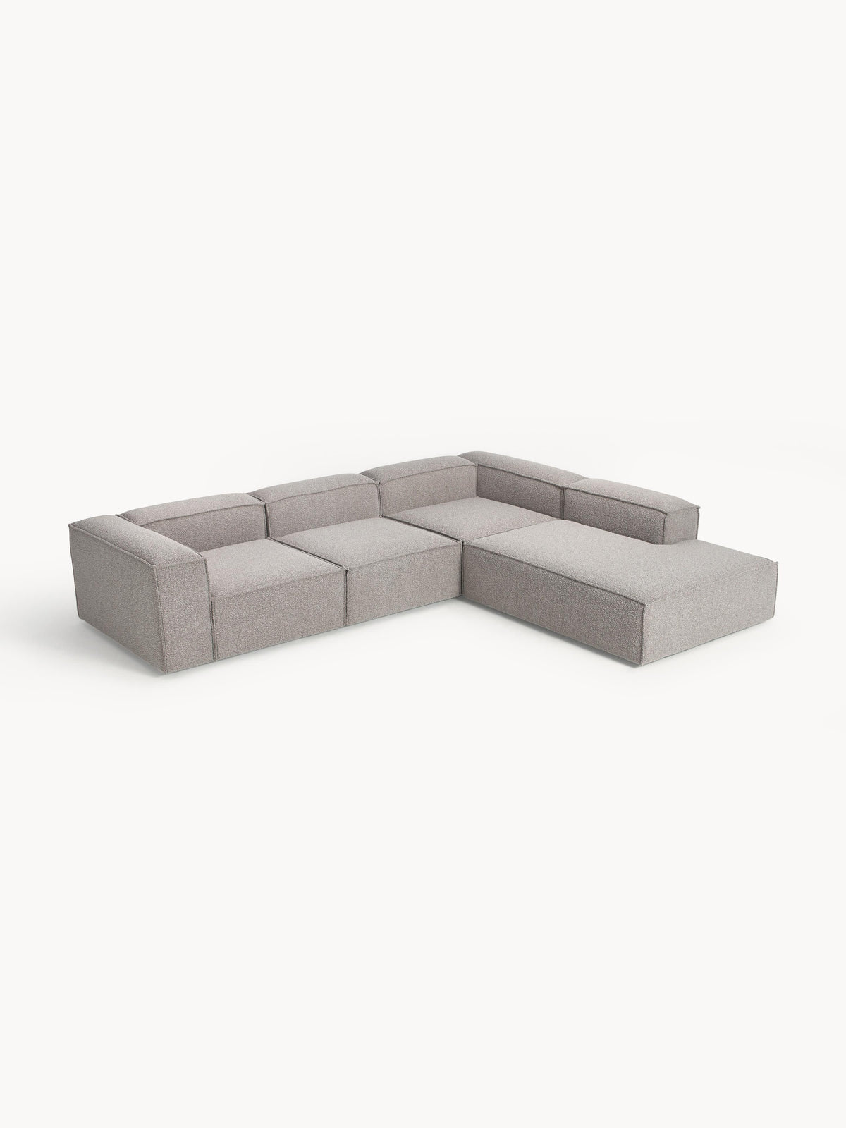 Warehamy Lennon Modular XL Corner Sofa, Bouclé, 4-Seater