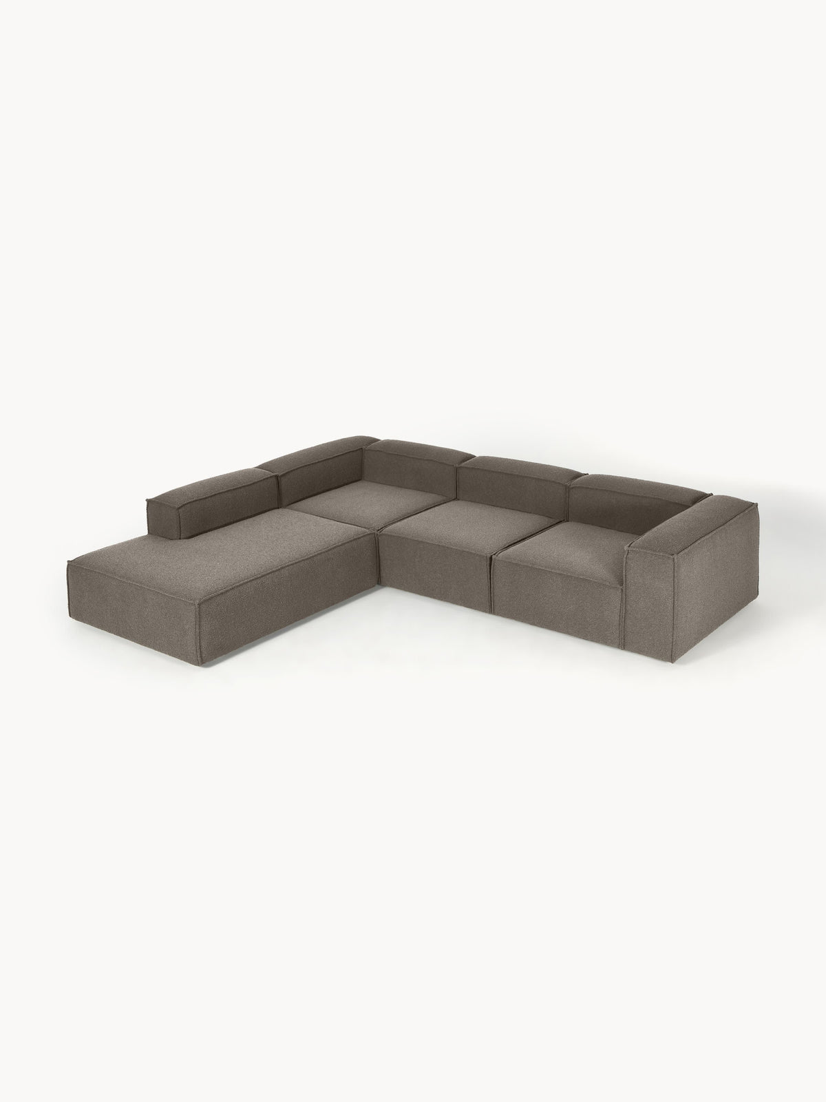 Warehamy Lennon Modular XL Corner Sofa, Bouclé, 4-Seater