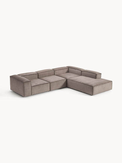 Warehamy Lennon Modular XL Corner Sofa, Corduroy, 4-Seater