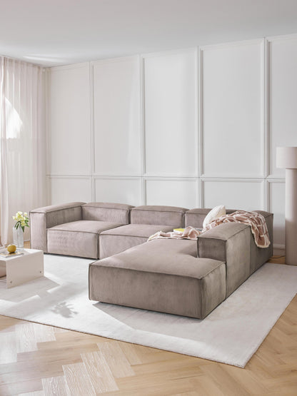 Warehamy Lennon Modular XL Corner Sofa, Corduroy, 4-Seater
