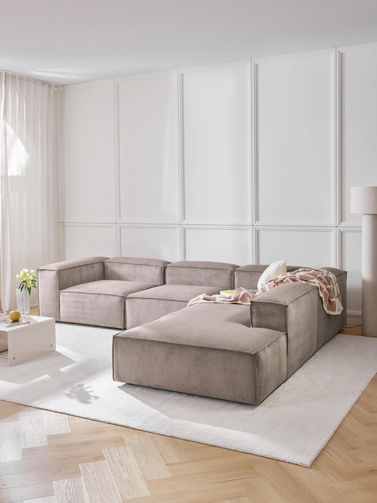 Warehamy Lennon Modular XL Corner Sofa, Corduroy, 4-Seater