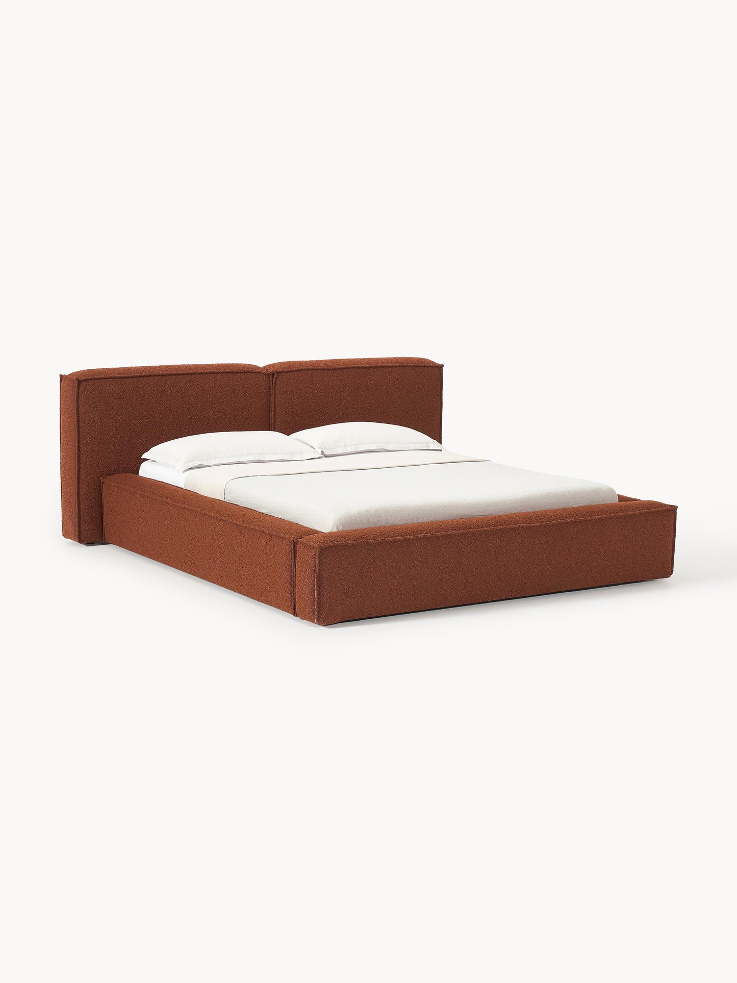 Warehamy Lennon Storage Bed, Upholstered in Bouclé