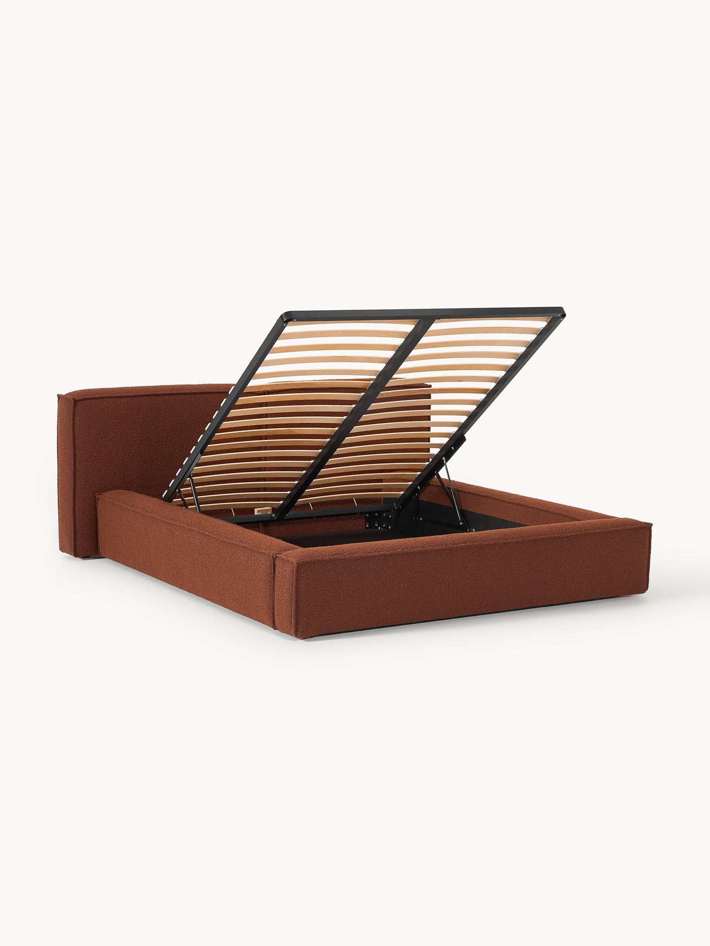 Warehamy Lennon Storage Bed, Upholstered in Bouclé
