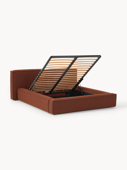 Warehamy Lennon Storage Bed, Upholstered in Bouclé