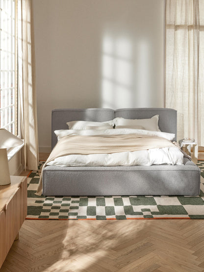 Warehamy Lennon Upholstered Bouclé Bed