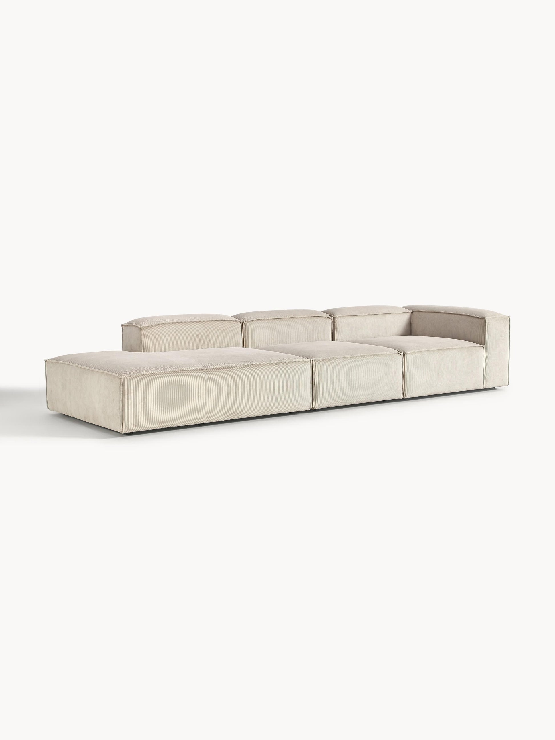 Warehamy Lennon XL Corduroy Ottoman, Modular