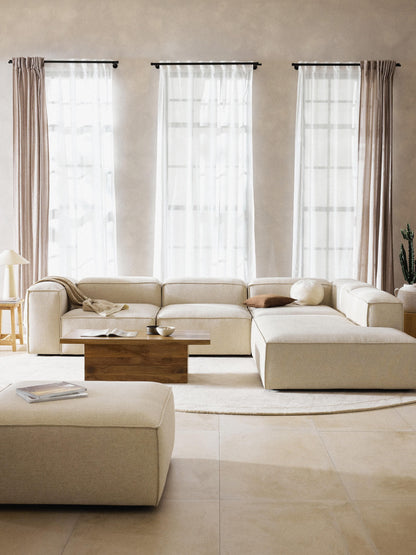 Warehamy Lennon XL Modular Corner Sofa (4-Seater) in Linen Blend