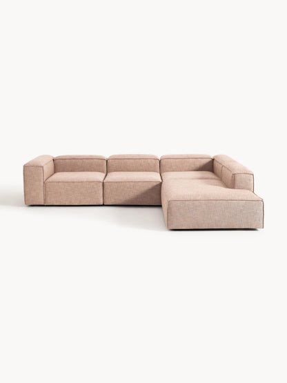 Warehamy Lennon XL Modular Corner Sofa (4-Seater) in Linen Blend