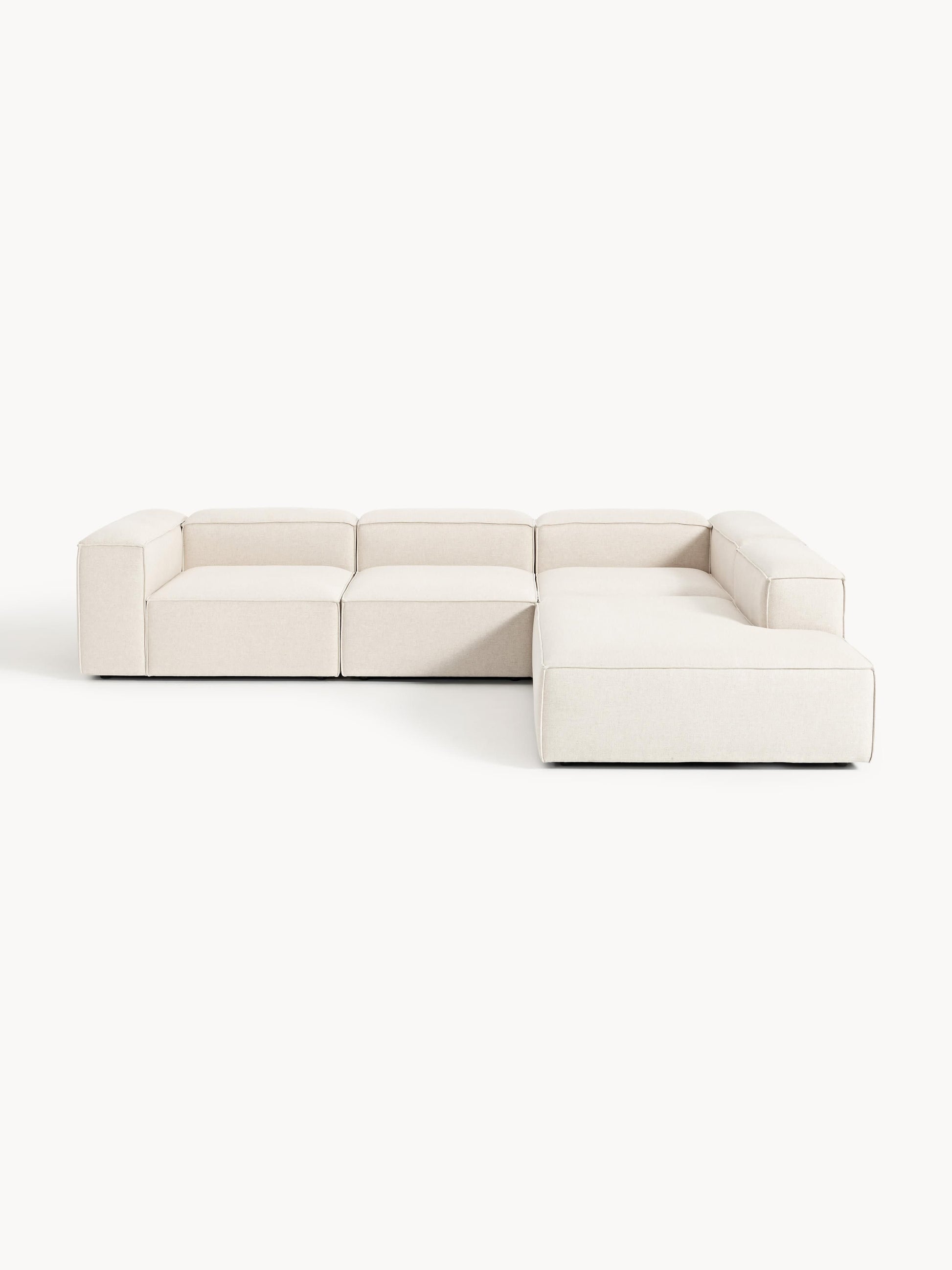 Warehamy Lennon XL Modular Corner Sofa (4-Seater) in Linen Blend