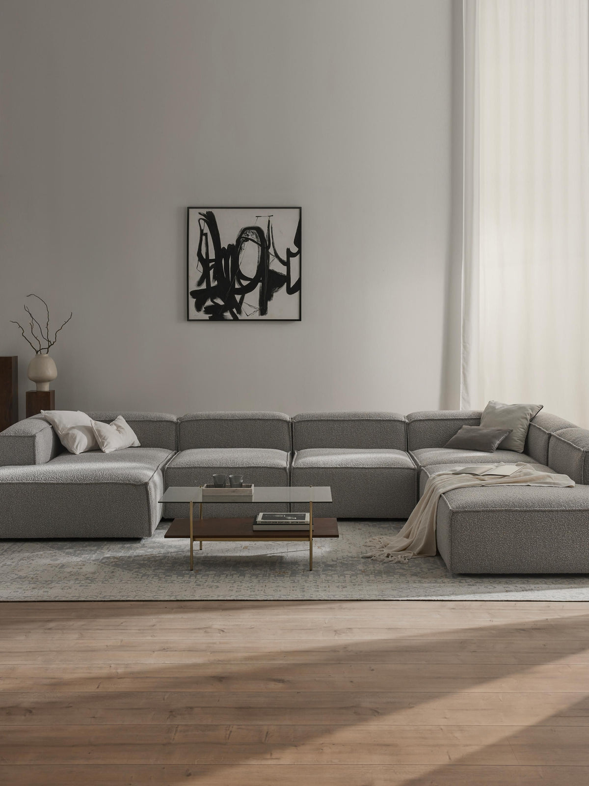 Warehamy Lennon XL Modular Sofa in Bouclé