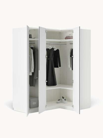 Warehamy Leon Corner Modular Wardrobe, 165 cm Wide, in Various Sizes