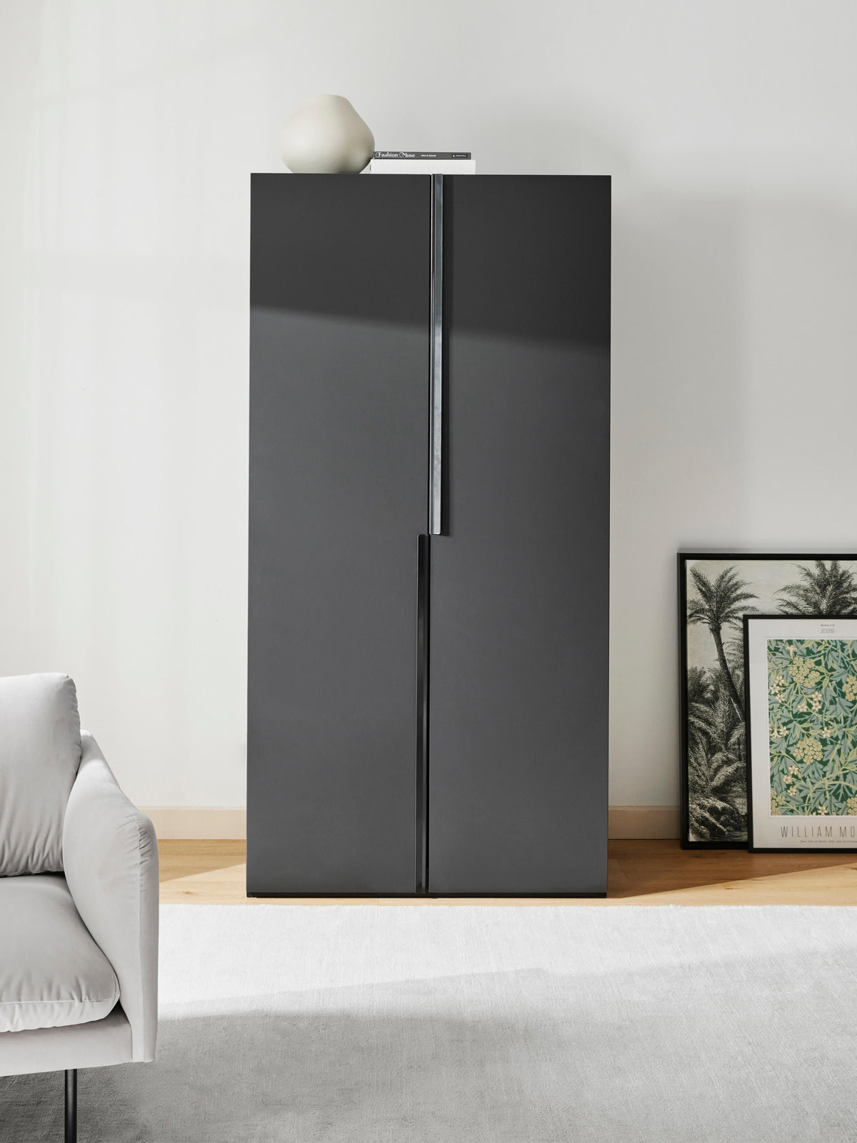 Warehamy Leon Hinged-Door Modular Wardrobe, 100 cm Wide, in Various Sizes