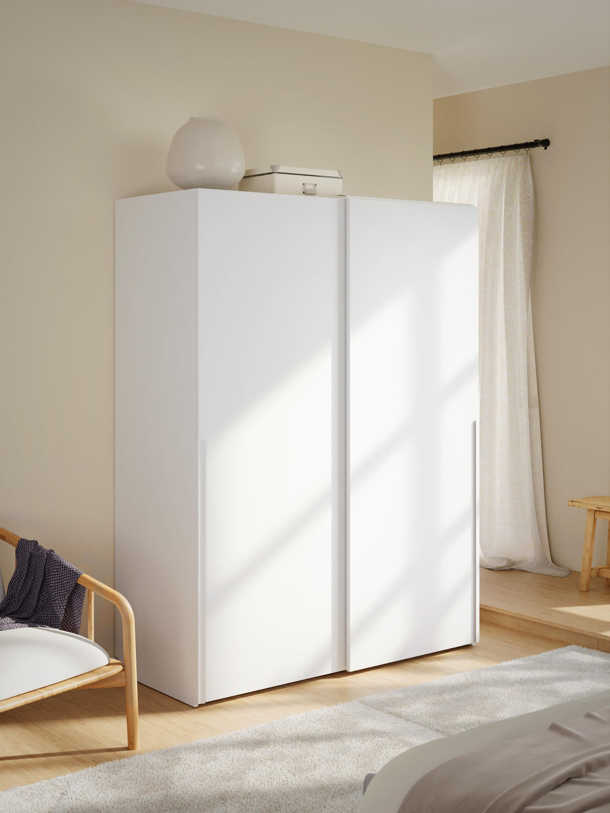 Warehamy Leon Sliding-Door Modular Wardrobe, 150 cm Wide, in Various Sizes