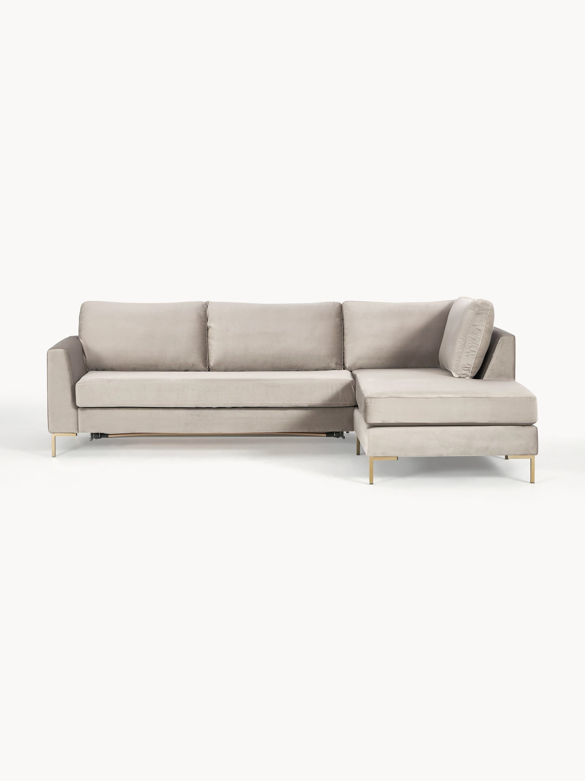 Warehamy Luna 3-Seater Velvet Sofa Bed with Mattress
