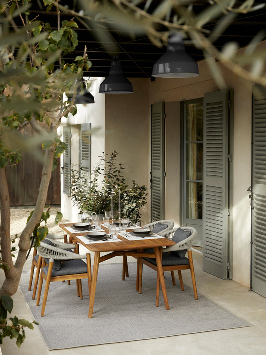 Warehamy Marc Acacia Wood Table for the Garden, 180 x 90 cm