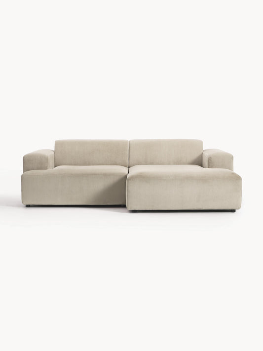 Warehamy Melva 3-Seater Corduroy Corner Sofa