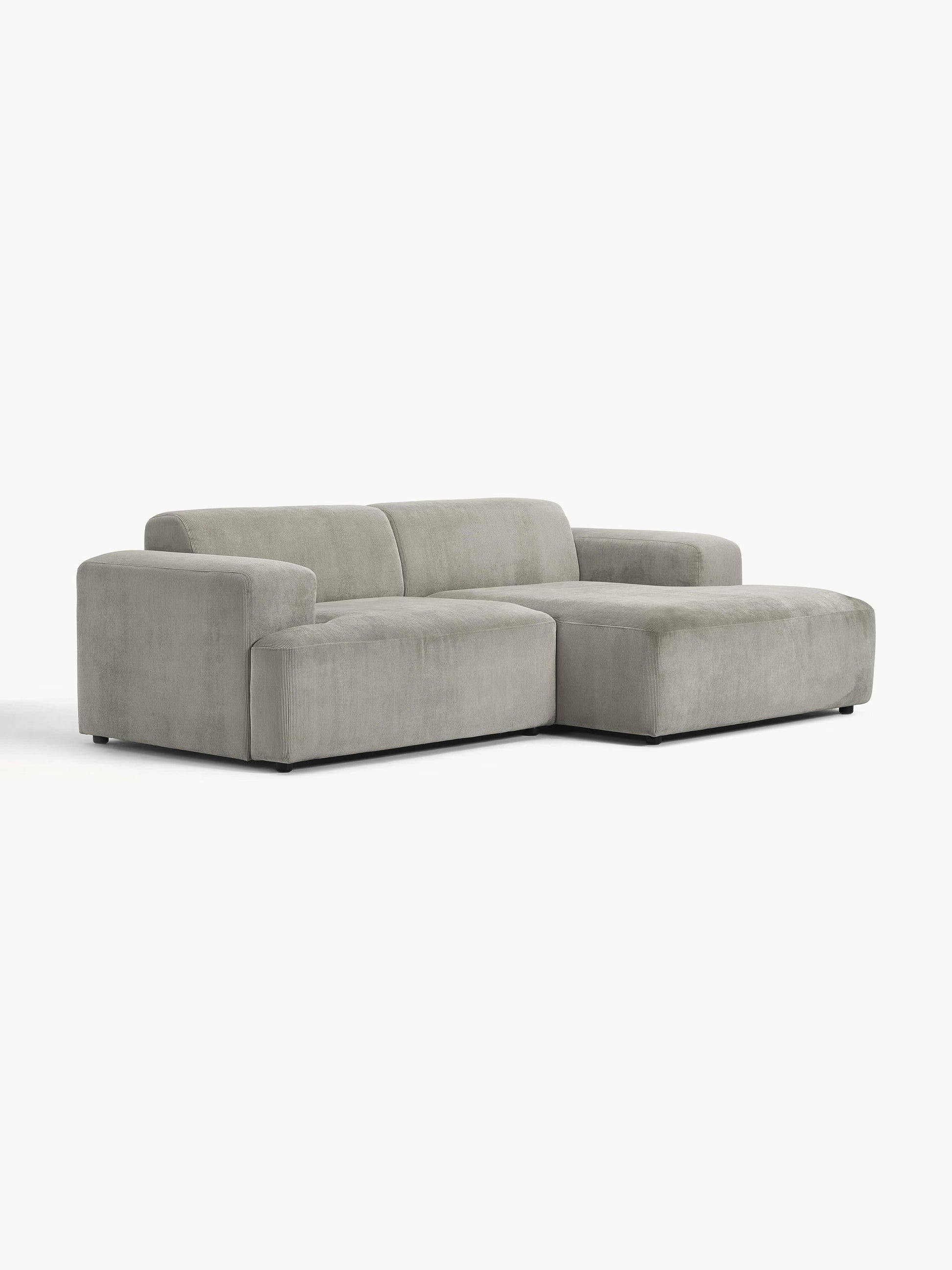Warehamy Melva 3-Seater Corduroy Corner Sofa