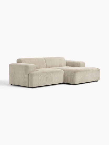 Warehamy Melva 3-Seater Corduroy Corner Sofa