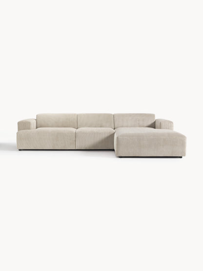 Warehamy Melva 4-Seater Corduroy Corner Sofa