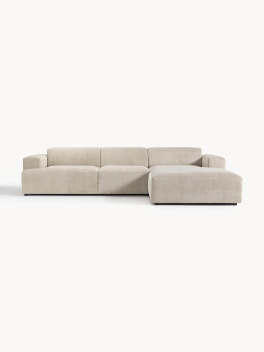 Warehamy Melva 4-Seater Corduroy Corner Sofa