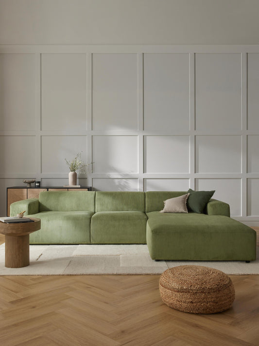 Warehamy Melva 4-Seater Corduroy Corner Sofa