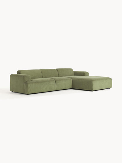 Warehamy Melva 4-Seater Corduroy Corner Sofa