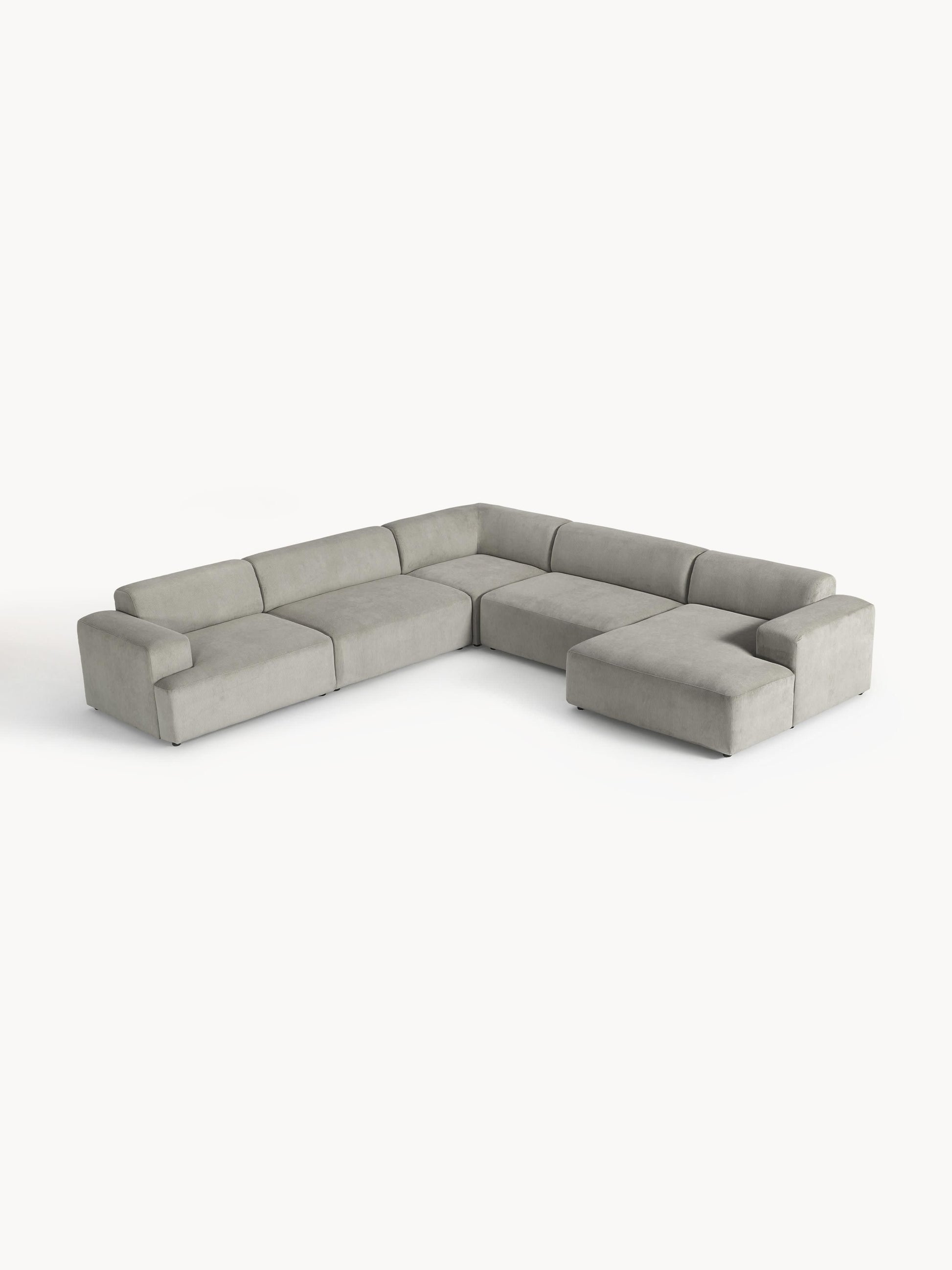 Warehamy Melva Corduroy XL Corner Sofa