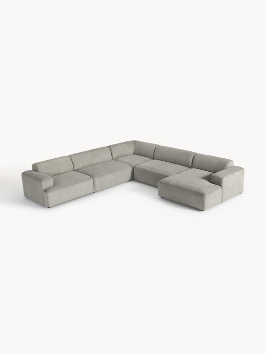 Warehamy Melva Corduroy XL Corner Sofa