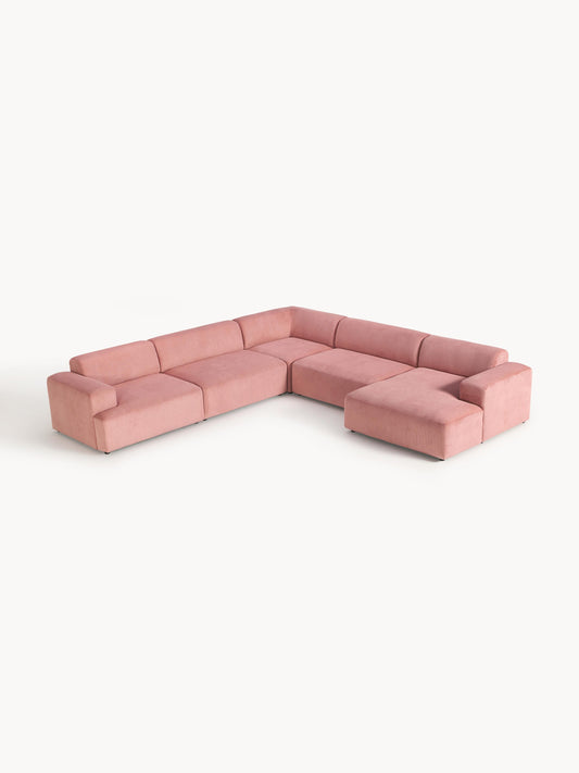 Warehamy Melva Corduroy XL Corner Sofa