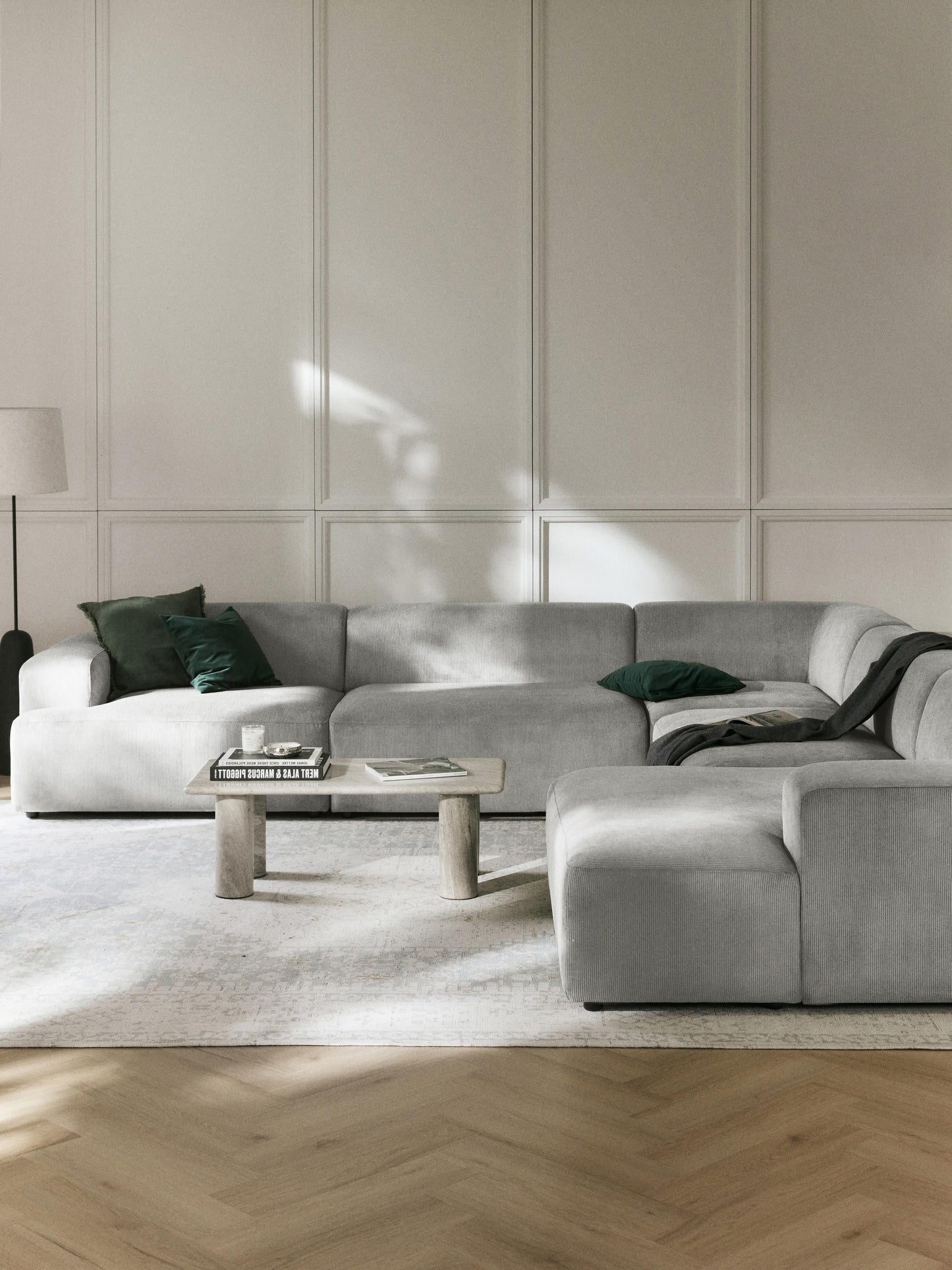 Warehamy Melva Corduroy XL Corner Sofa