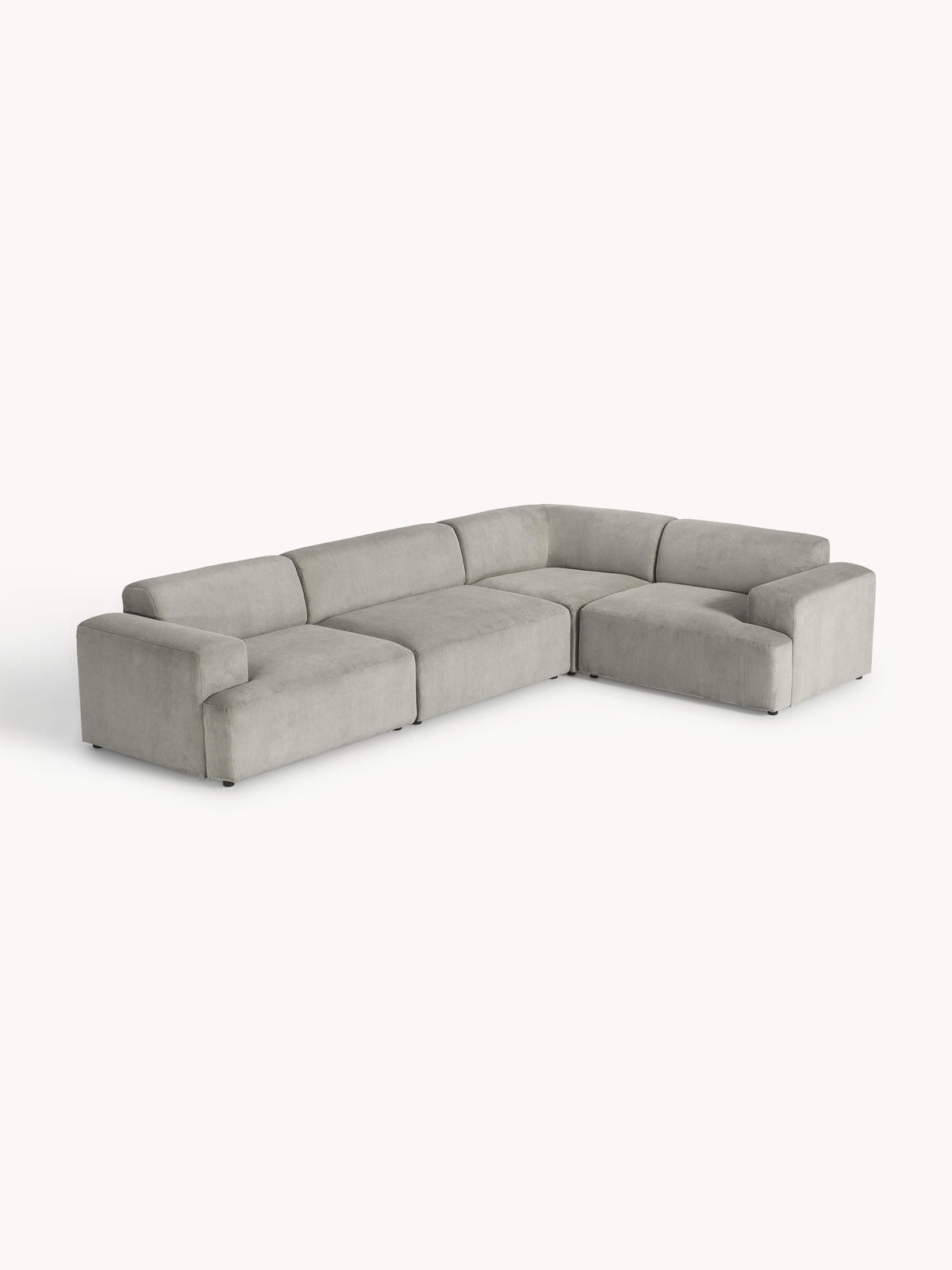 Warehamy Melva Large Corner Sofa in Corduroy (4-Seater)